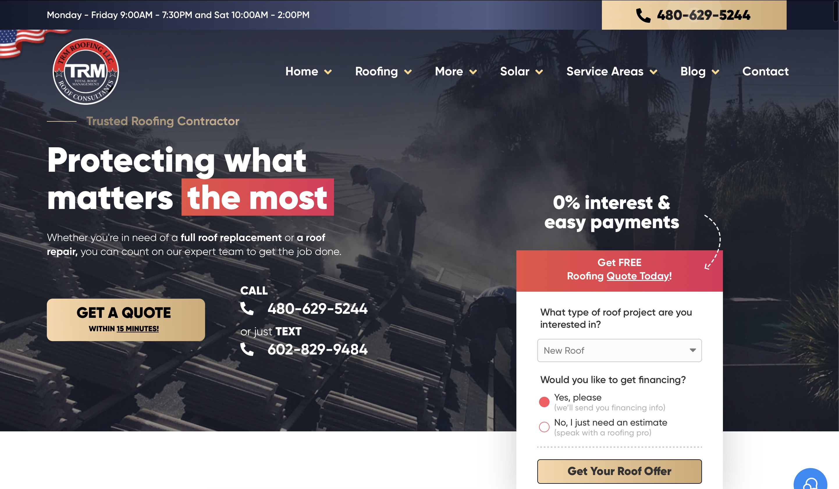 Roofing contractors